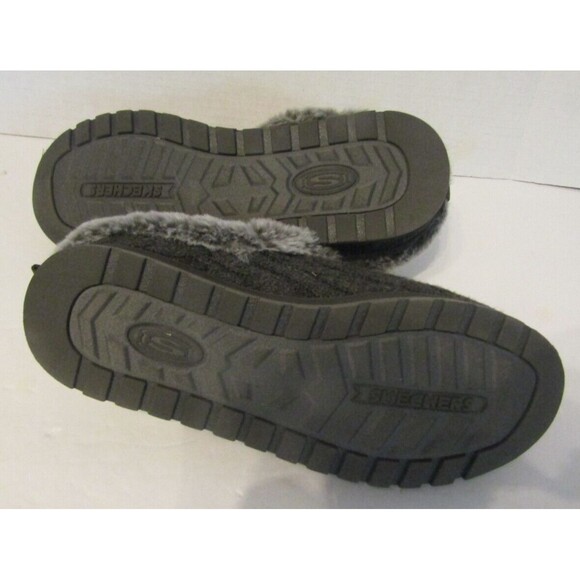 SKECHERS BOBS KEEPSAKES ICE ANGEL FUR SLIPPERS WOMEN SHOES CHARCOAL NWOB 8 - Picture 9 of 9